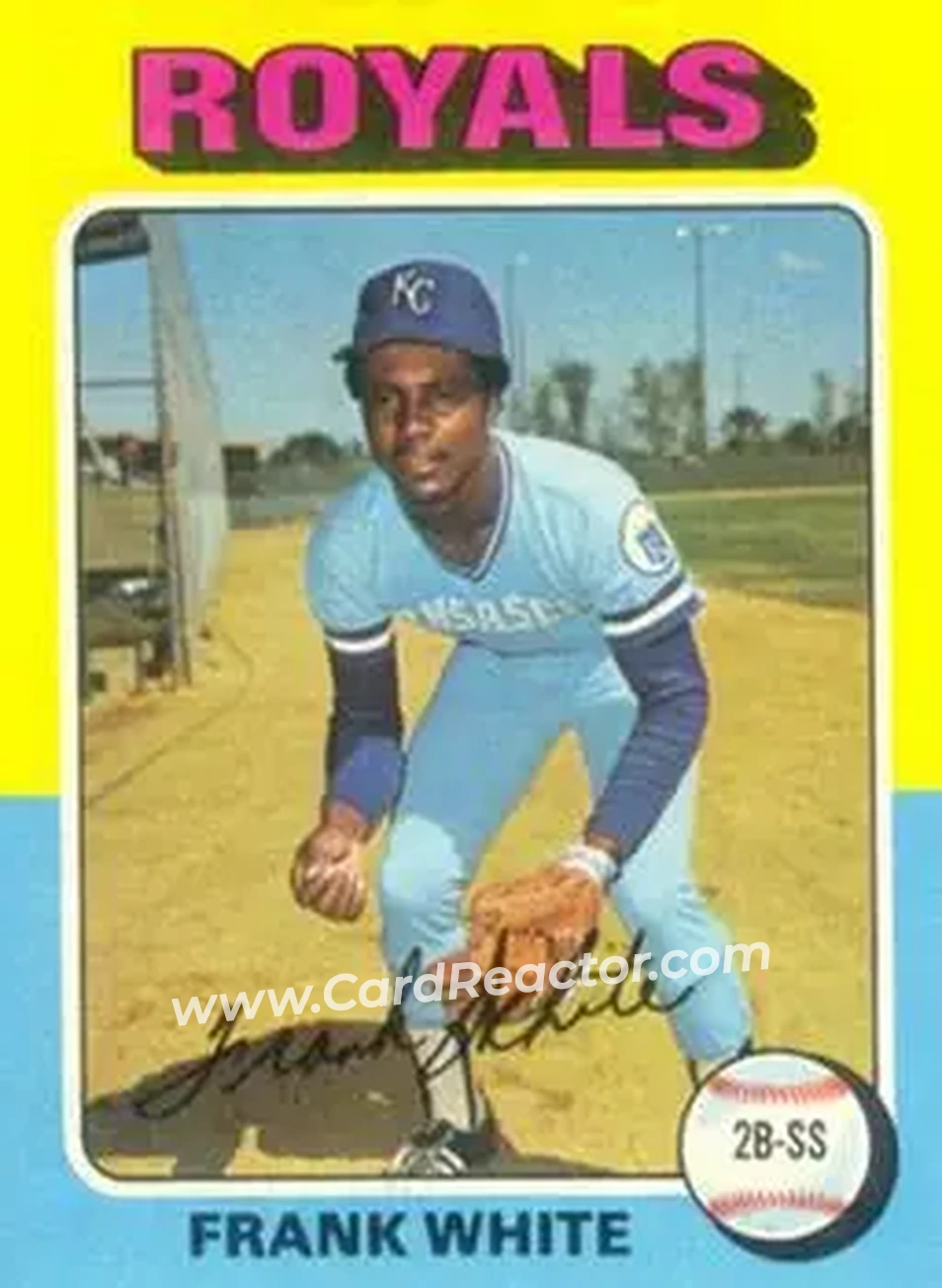 1975 Topps #569 - Frank White - Kansas City Royals - Front