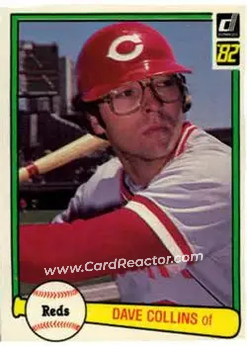 1982 Donruss #169 - Dave Collins - Cincinnati Reds - Front