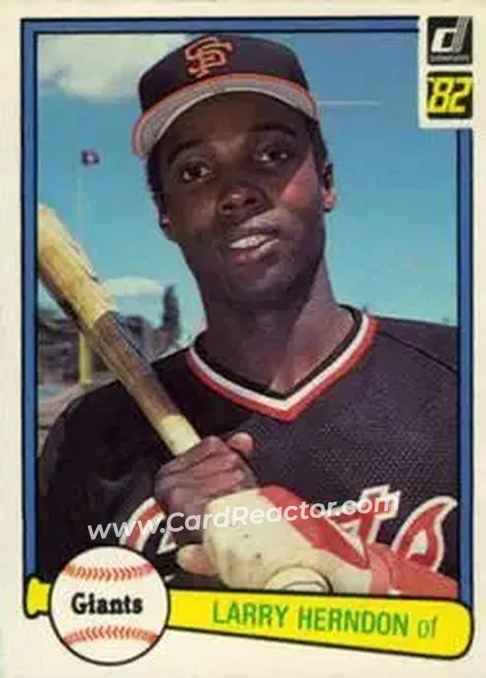1982 Donruss #172 - Larry Herndon - San Francisco Giants - Front