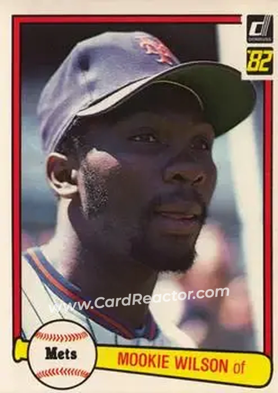1982 Donruss #175 - Mookie Wilson - New York Mets - Front 1982 Donruss #175 - Mookie Wilson - New York Mets - Front