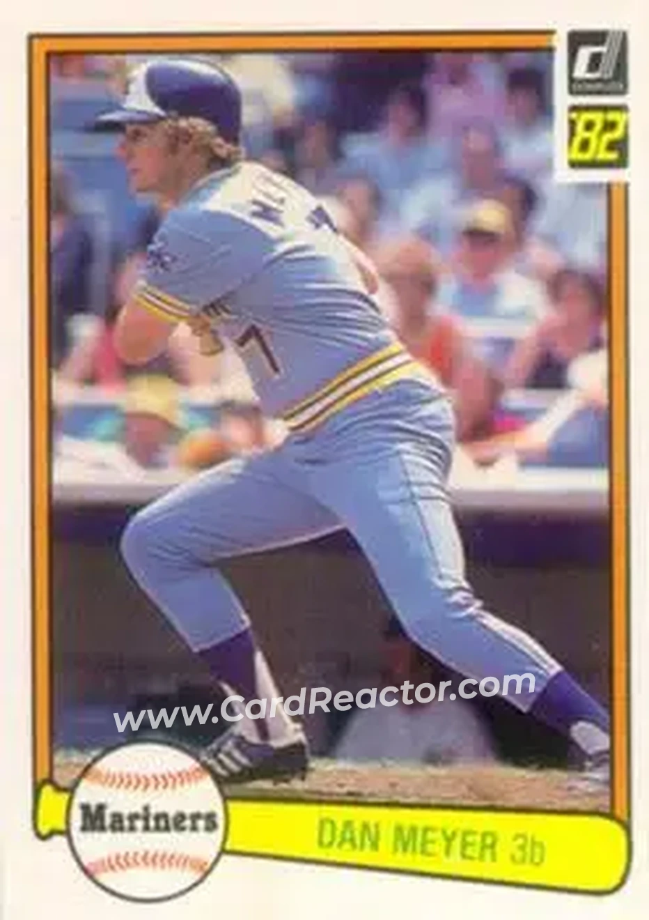 1982 Donruss #176 - Dan Meyer - Seattle Mariners - Front