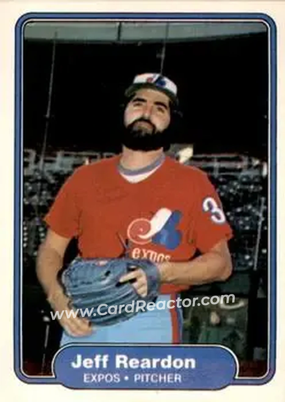 1982 Fleer #204 - Jeff Reardon - Montreal Expos - Front