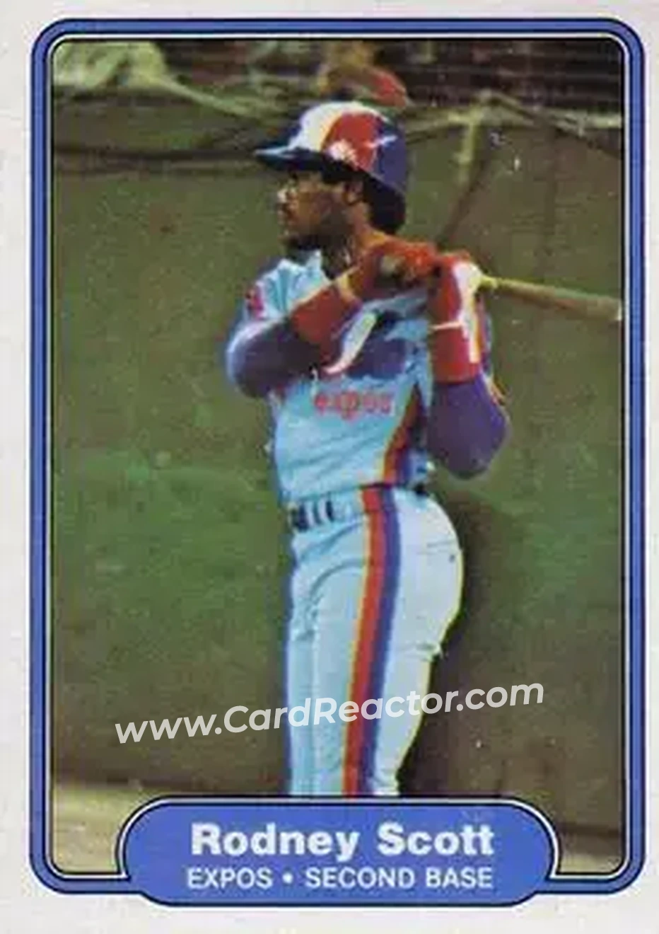 1982 Fleer #207 - Rodney Scott - Montreal Expos - Front