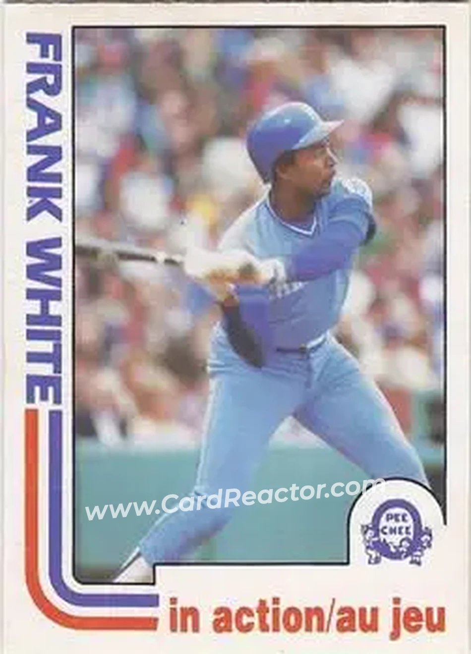 1982 O-Pee-Chee #183 - Frank White - Kansas City Royals - Front