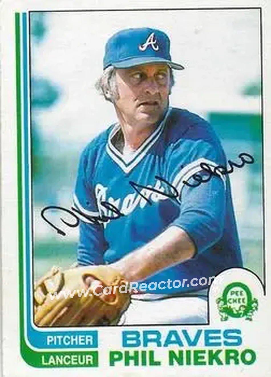 1982 O-Pee-Chee #185 - Phil Niekro - Atlanta Braves - Front