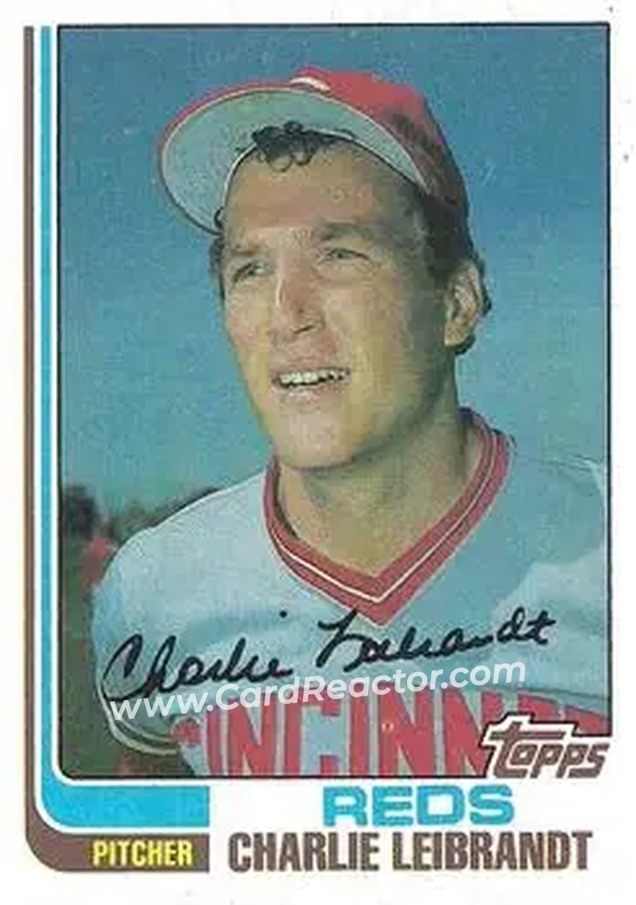 1982 Topps #169 - Charlie Leibrandt - Cincinnati Reds - Front
