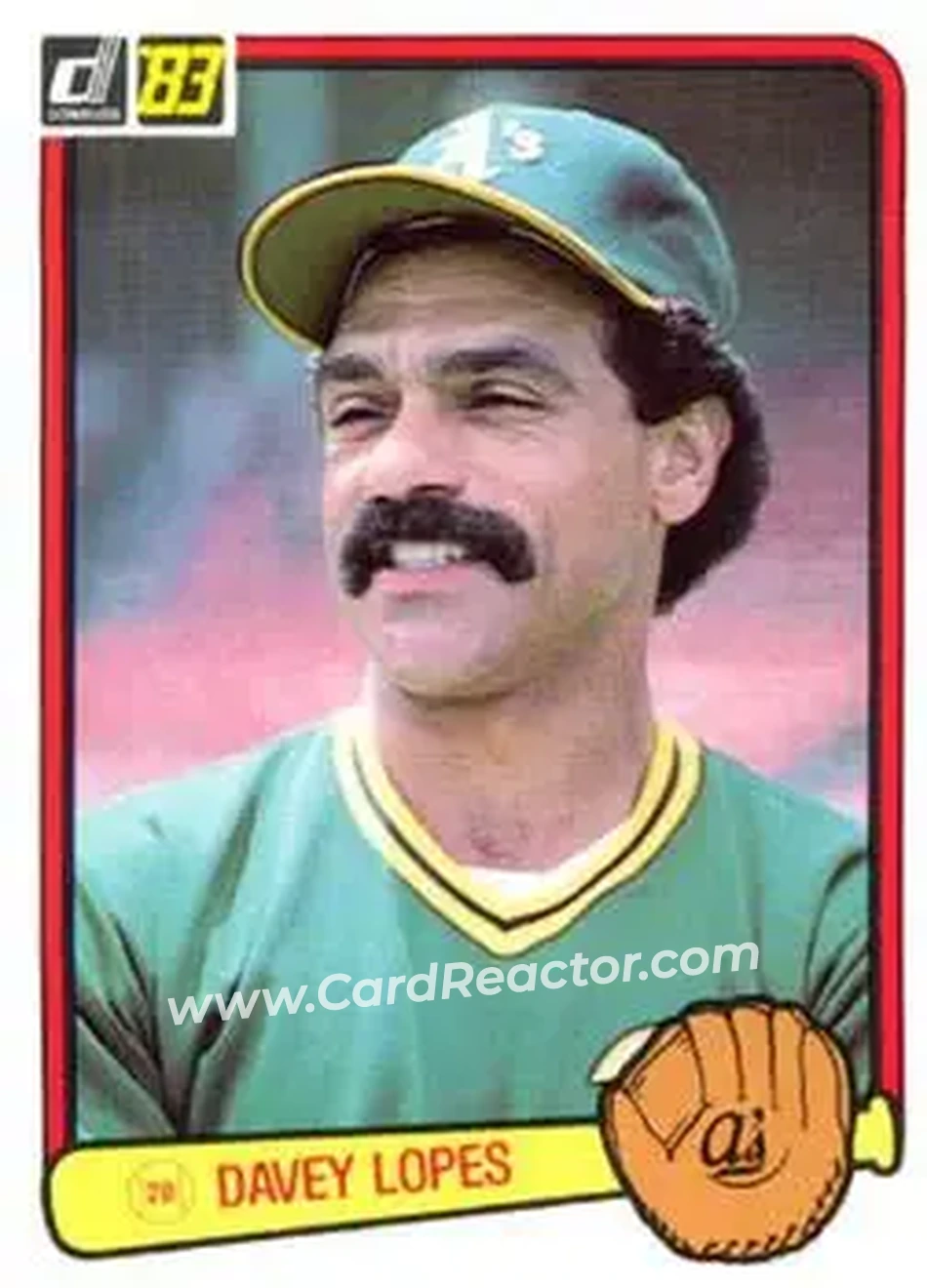 1983 Donruss #339 - Dave Lopes - Oakland Athletics - Front 1983 Donruss #339 - Dave Lopes - Oakland Athletics - Front