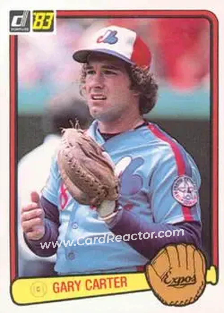 1983 Donruss #340 - Gary Carter - Montreal Expos - Front 1983 Donruss #340 - Gary Carter - Montreal Expos - Front