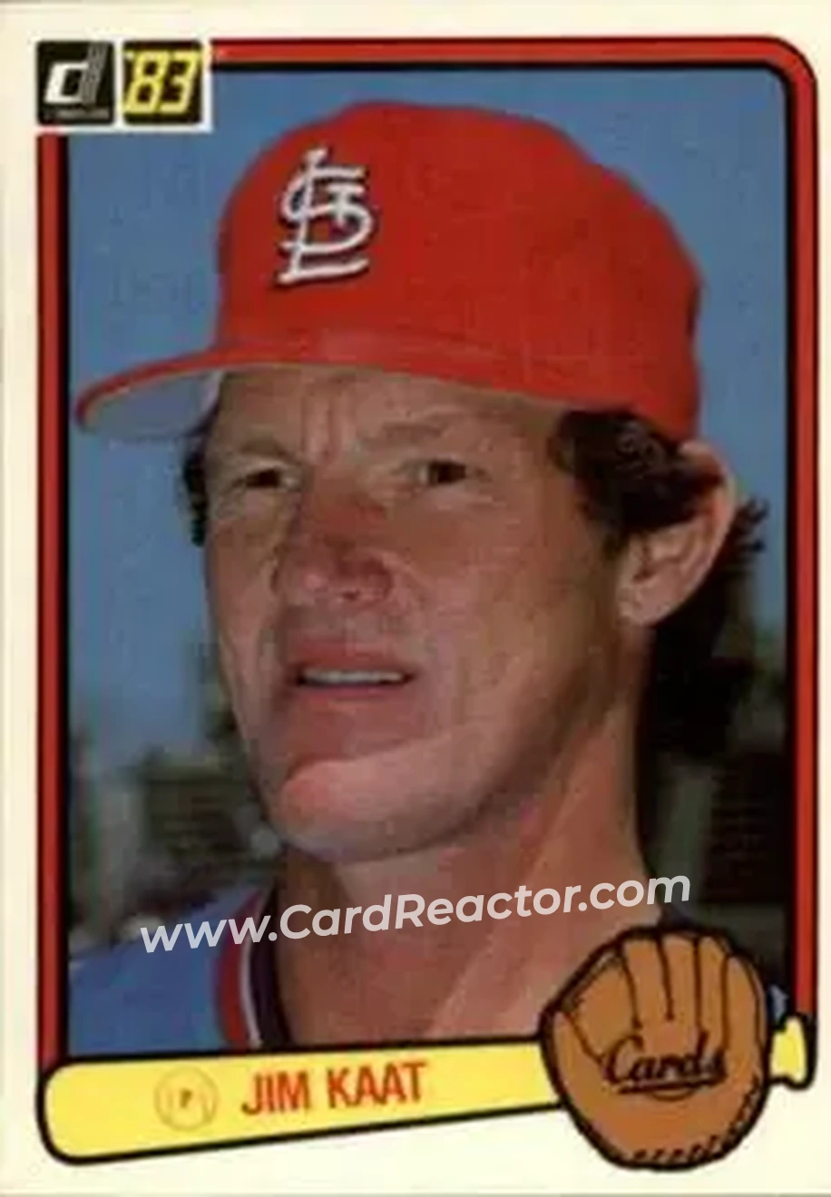 1983 Donruss #343 - Jim Kaat - St. Louis Cardinals - Front 1983 Donruss #343 - Jim Kaat - St. Louis Cardinals - Front