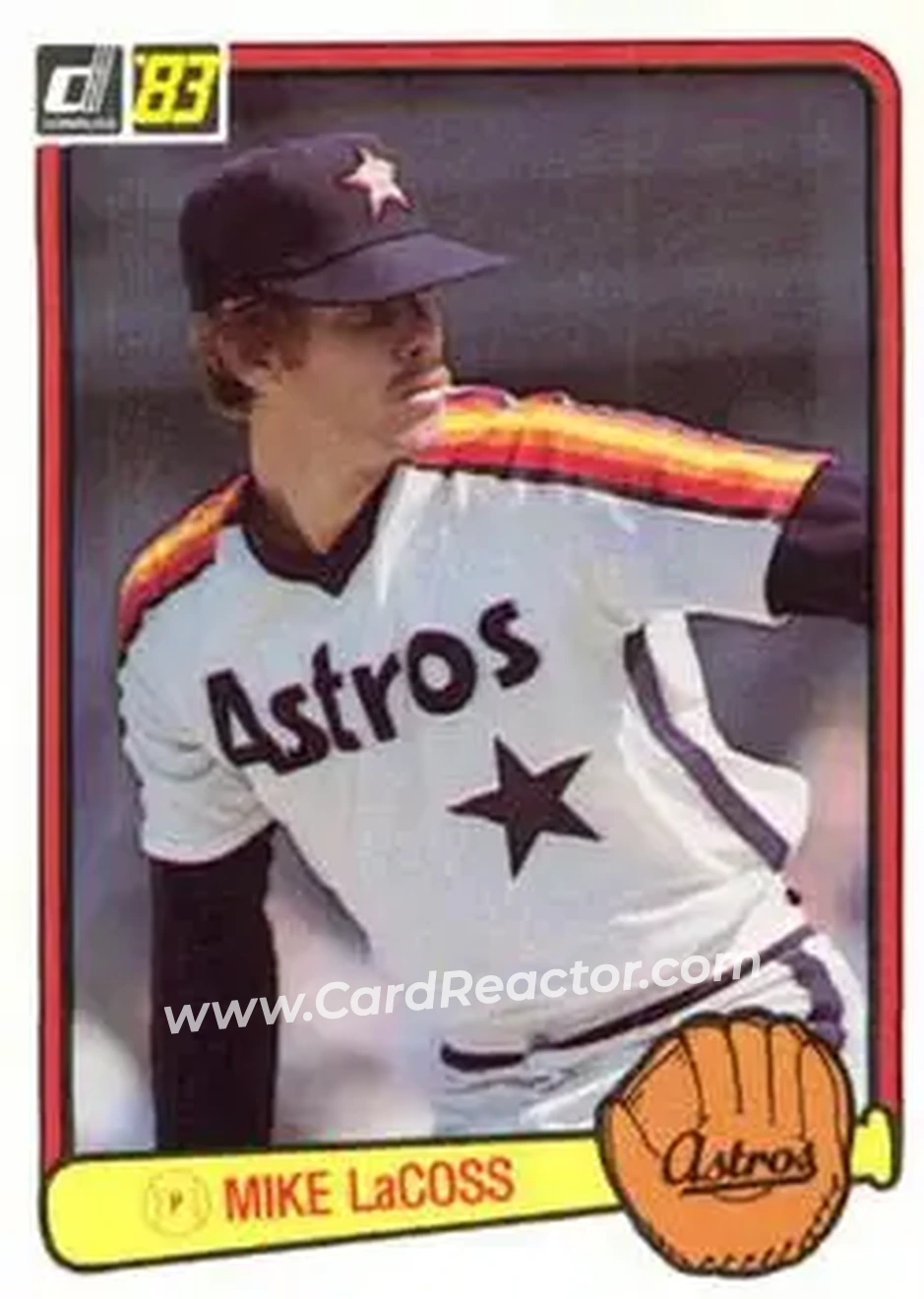 1983 Donruss #344 - Mike LaCoss - Houston Astros - Front