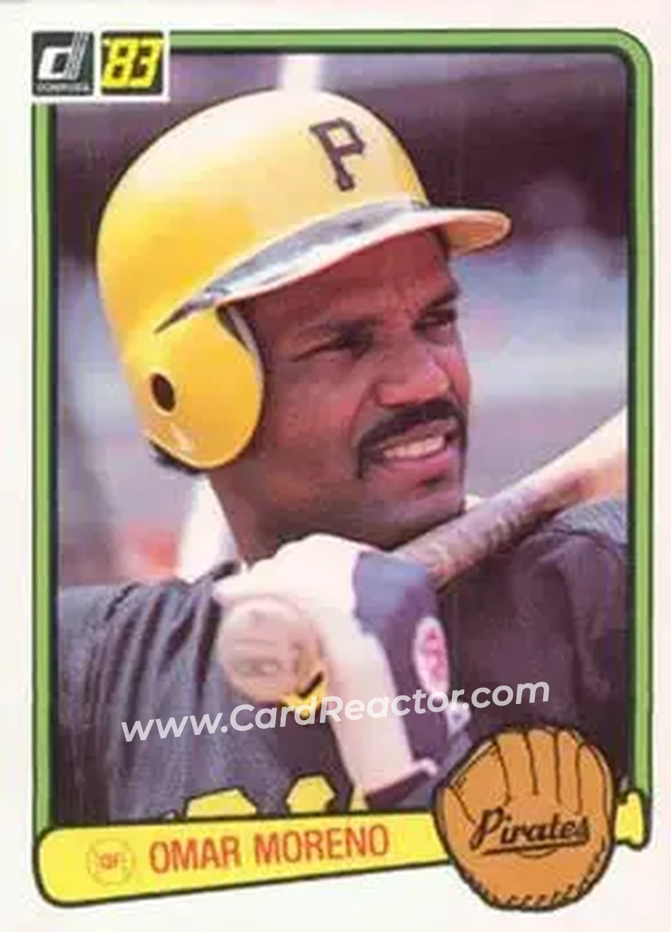 1983 Donruss #347 - Omar Moreno - Pittsburgh Pirates - Front
