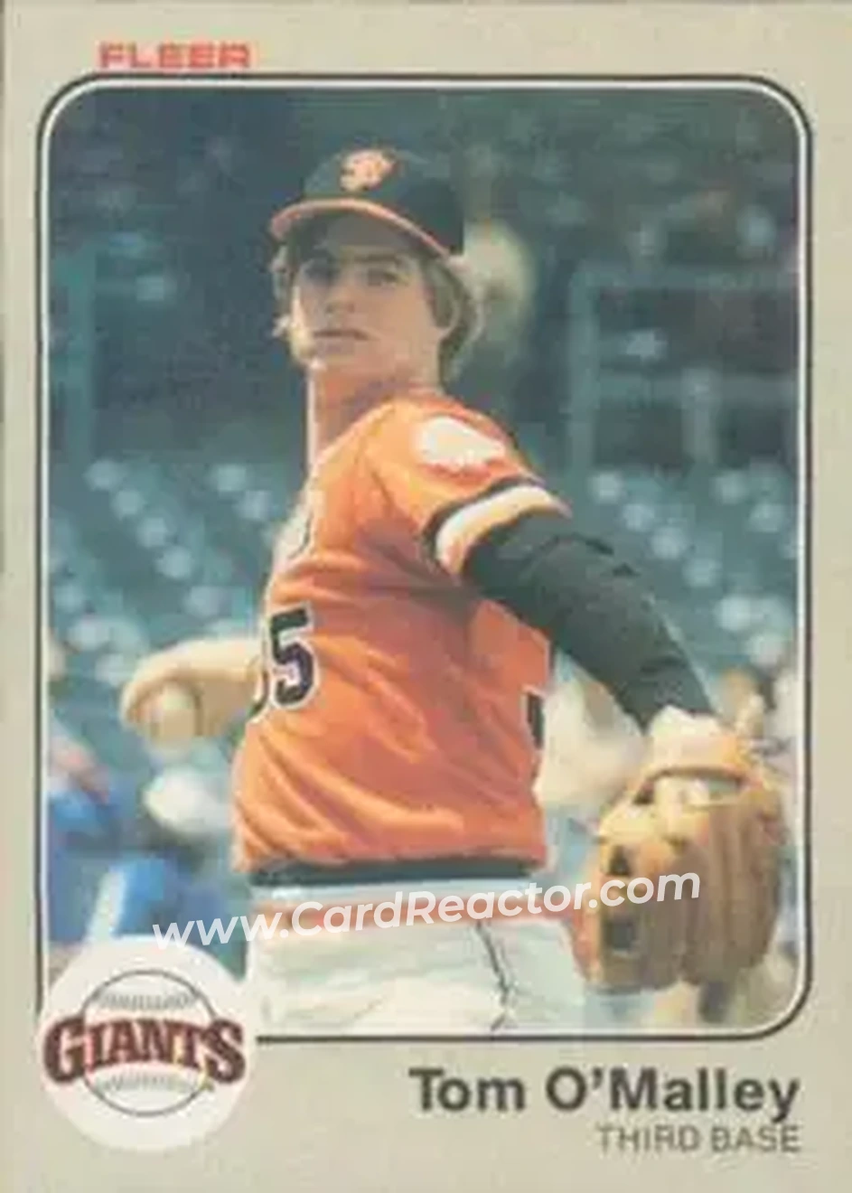 1983 Fleer #271 - Tom O'Malley - San Francisco Giants - Front