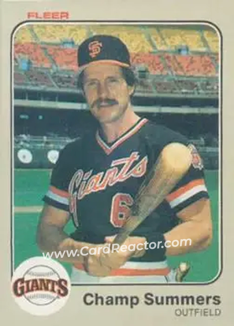 1983 Fleer #274 - Champ Summers - San Francisco Giants - Front