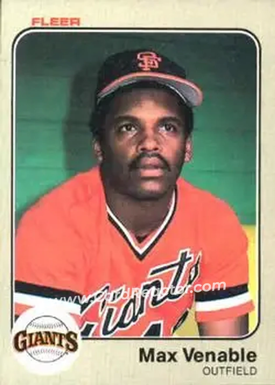 1983 Fleer #275 - Max Venable - San Francisco Giants - Front