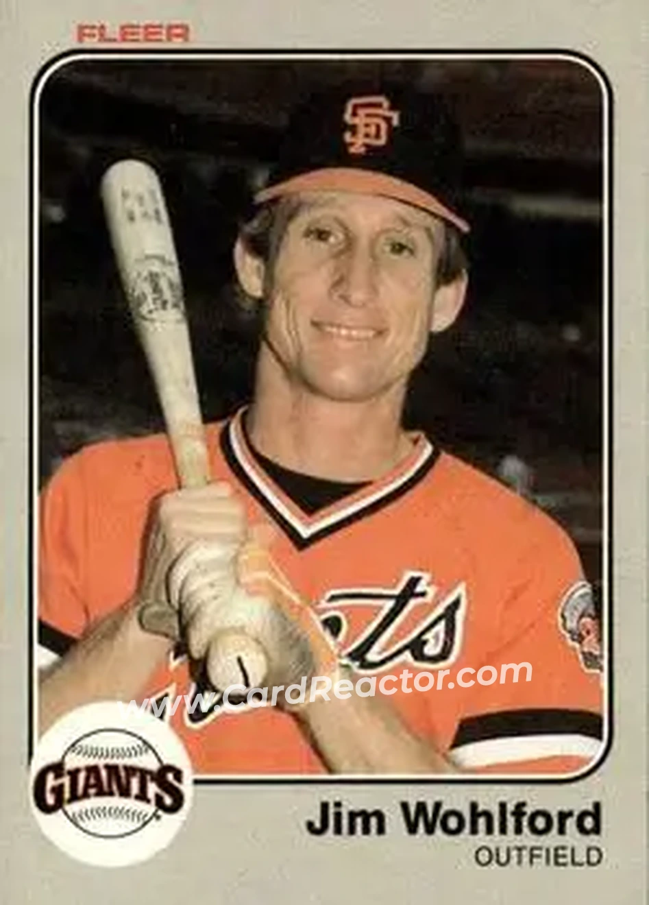 1983 Fleer #276 - Jim Wohlford - San Francisco Giants - Front