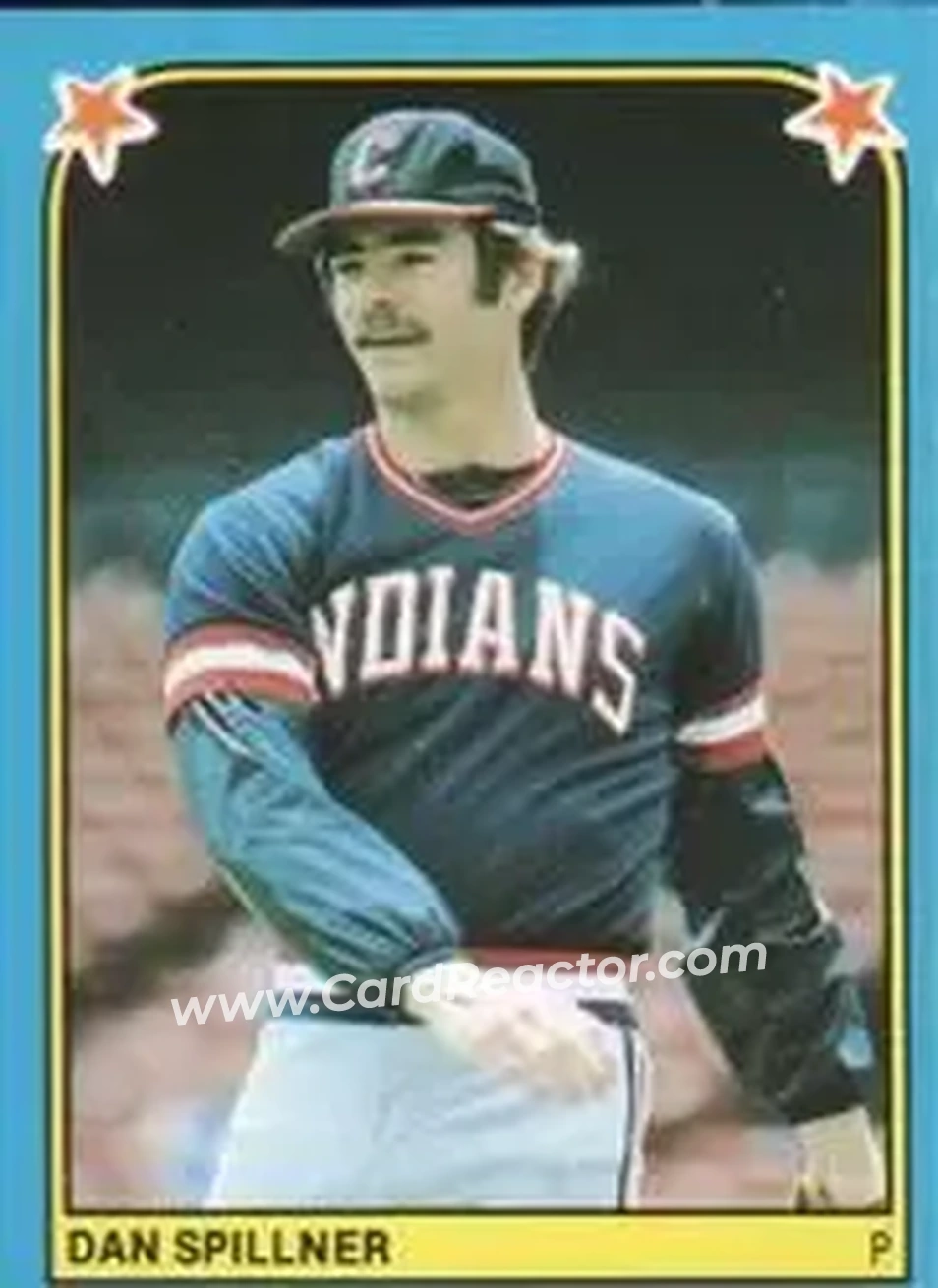 1983 Fleer Star Stickers #243 - Dan Spillner - Cleveland Indians - Front