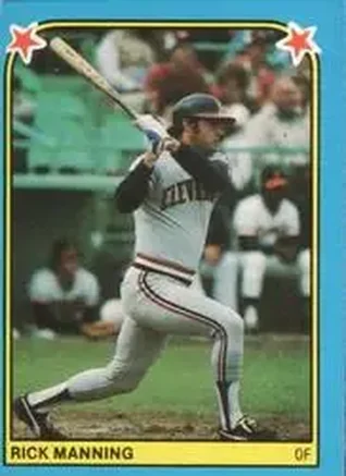 1983 Fleer Star Stickers #246 - Rick Manning - Cleveland Indians