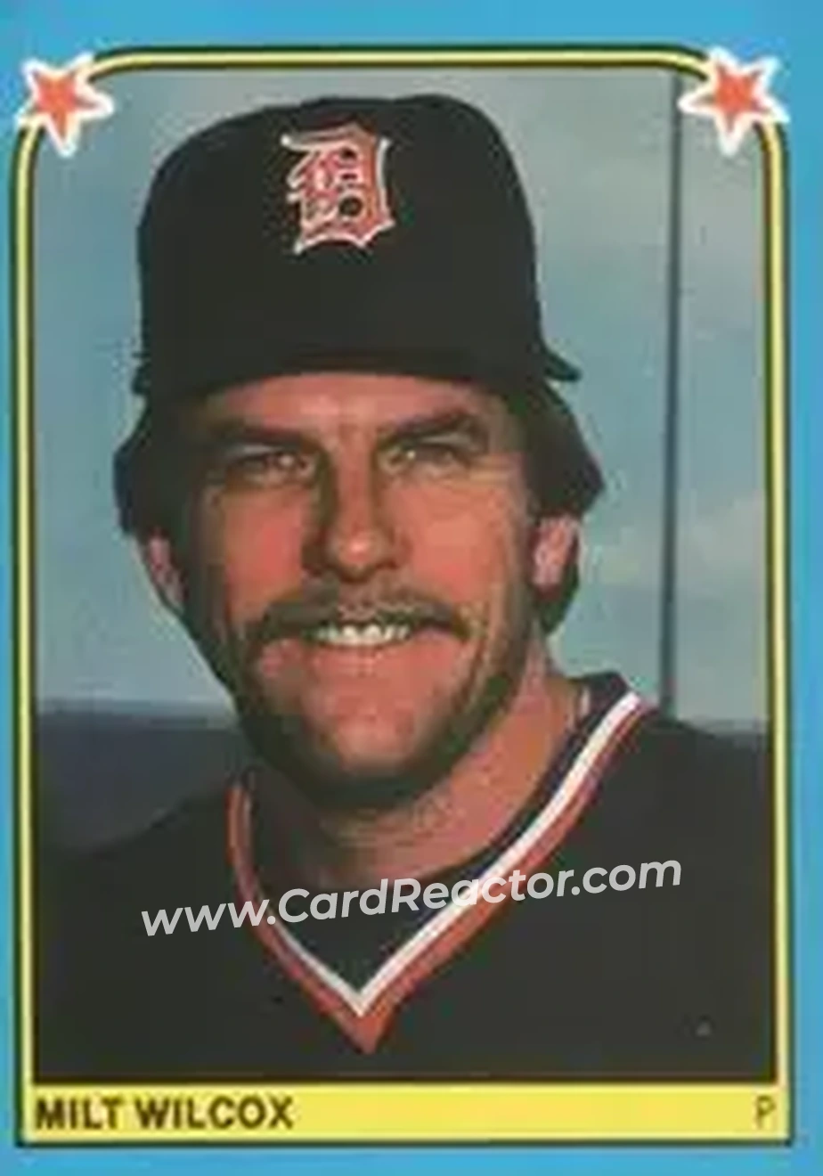 1983 Fleer Star Stickers #248 - Milt Wilcox - Detroit Tigers - Front