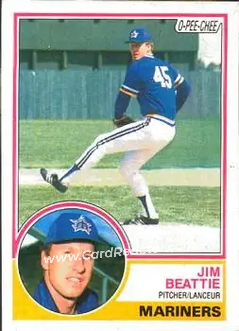 1983 O-Pee-Chee #191 - Jim Beattie - Seattle Mariners - Front