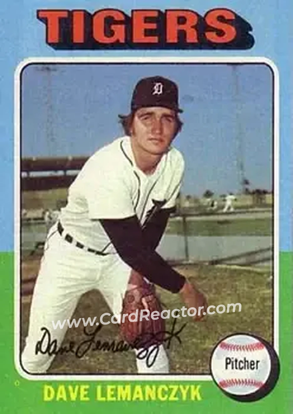 1975 Topps #571 - Dave Lemanczyk - Detroit Tigers - Front