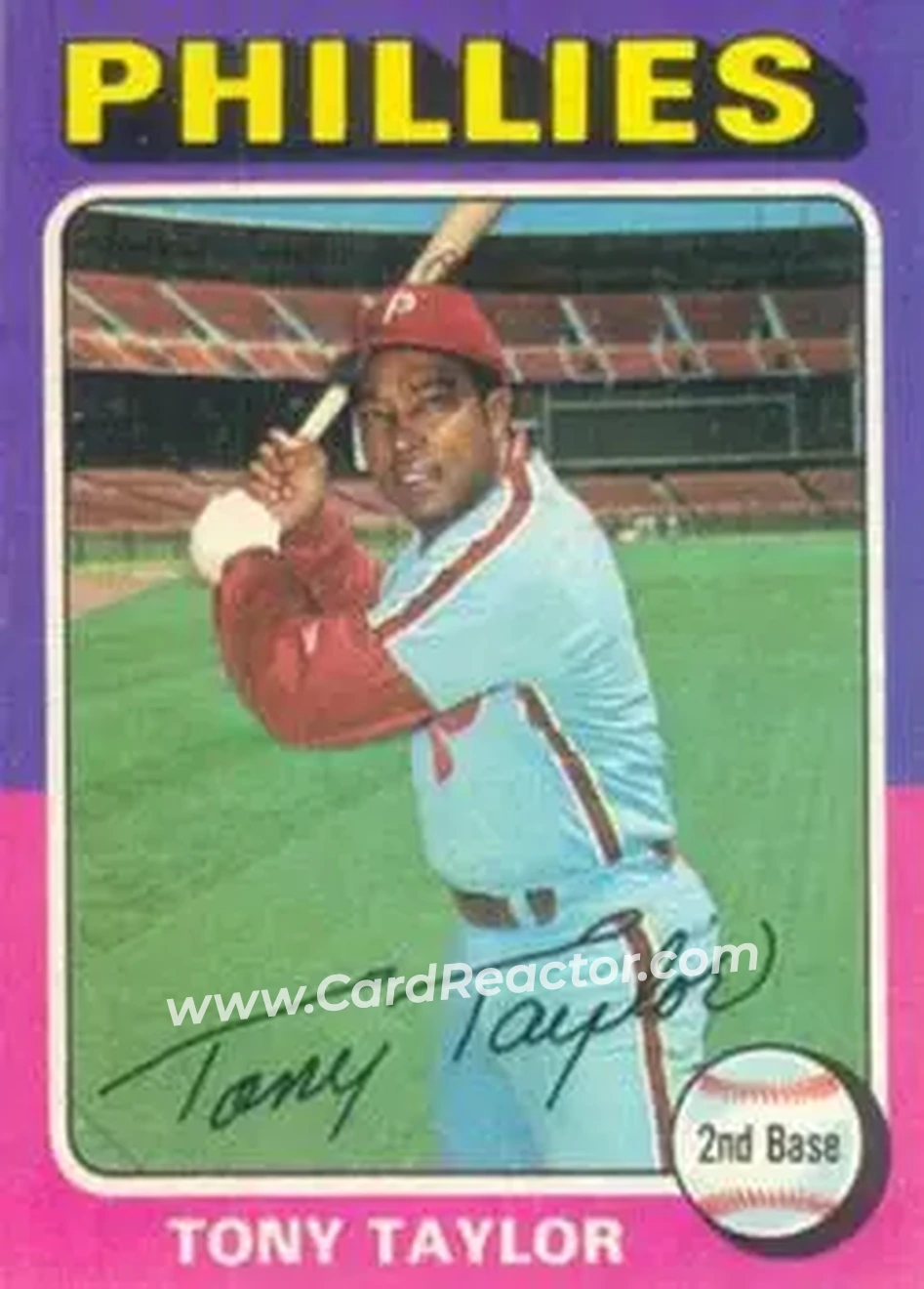 1975 Topps #574 - Tony Taylor - Philadelphia Phillies - Front