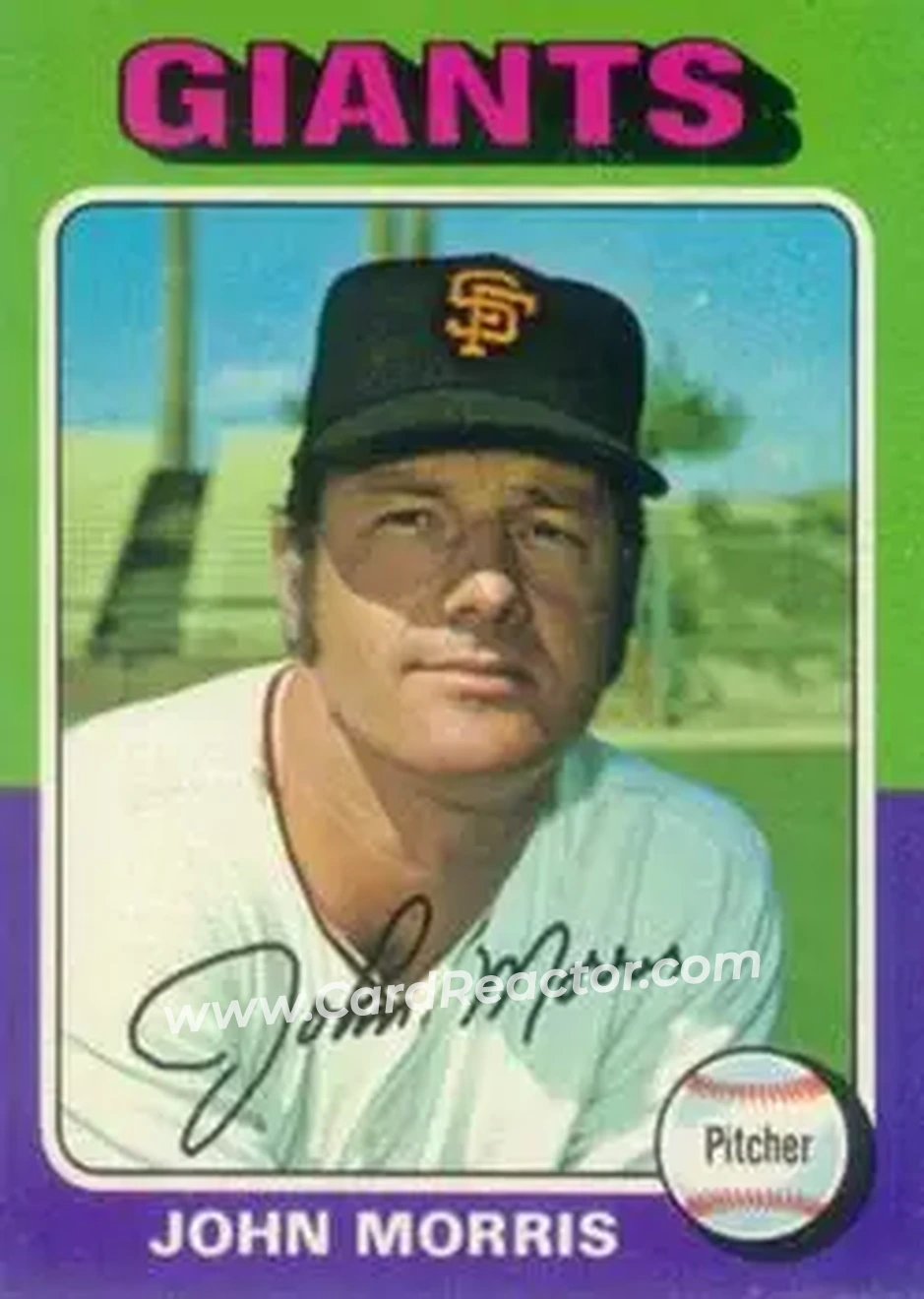 1975 Topps #577 - John Morris - San Francisco Giants - Front