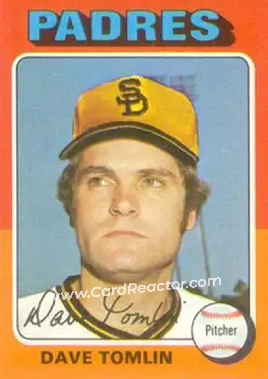1975 Topps #578 - Dave Tomlin - San Diego Padres - Front