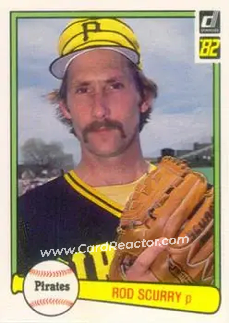 1982 Donruss #185 - Rod Scurry - Pittsburgh Pirates - Front