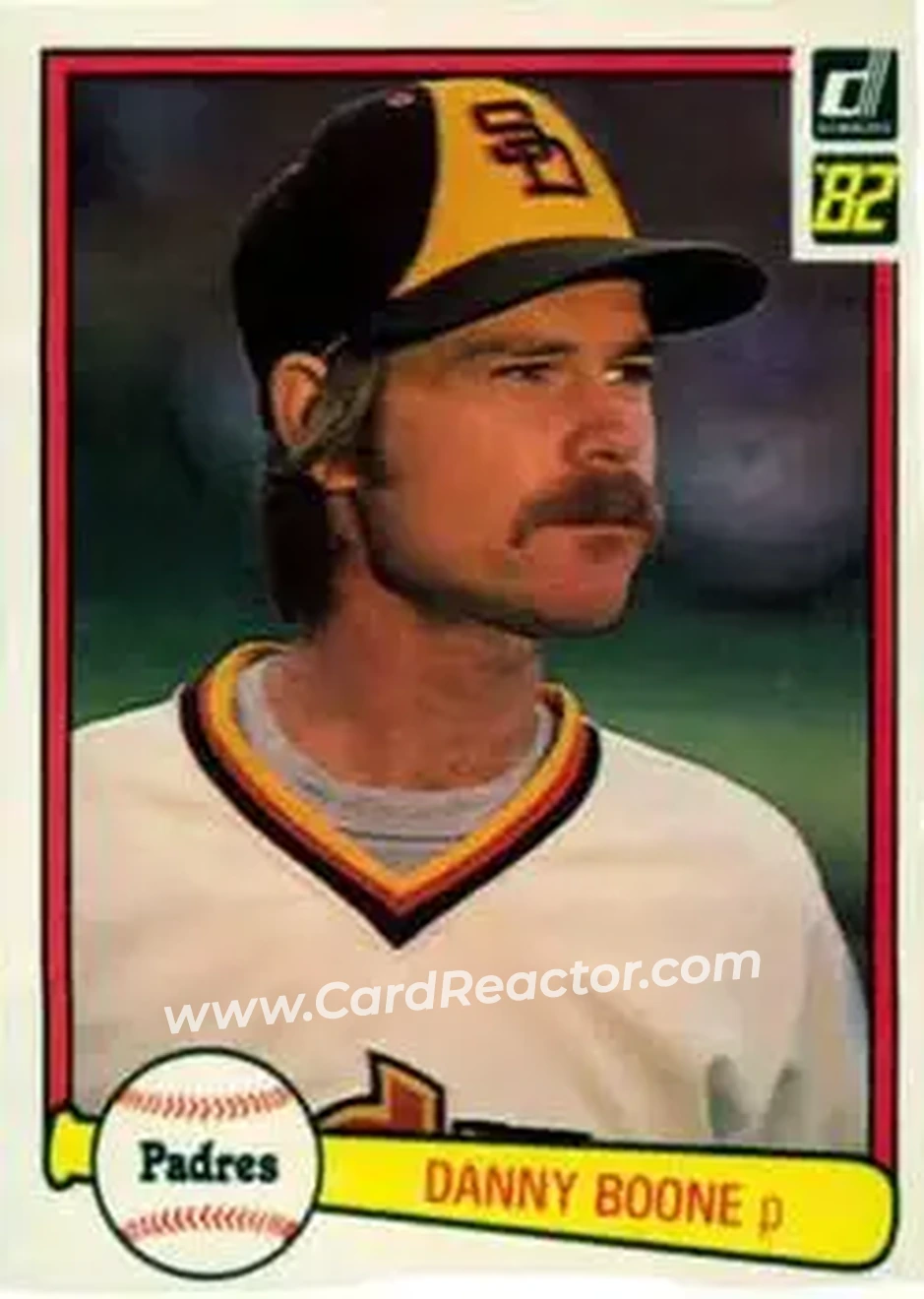 1982 Donruss #187 - Danny Boone - San Diego Padres - Front 1982 Donruss #187 - Danny Boone - San Diego Padres - Front