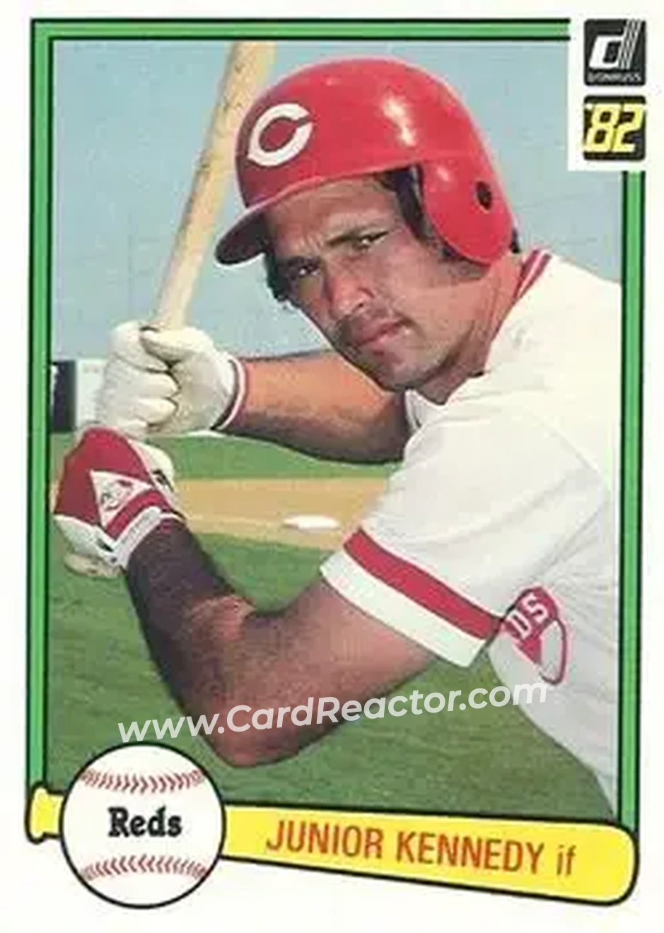 1982 Donruss #188 - Junior Kennedy - Cincinnati Reds - Front