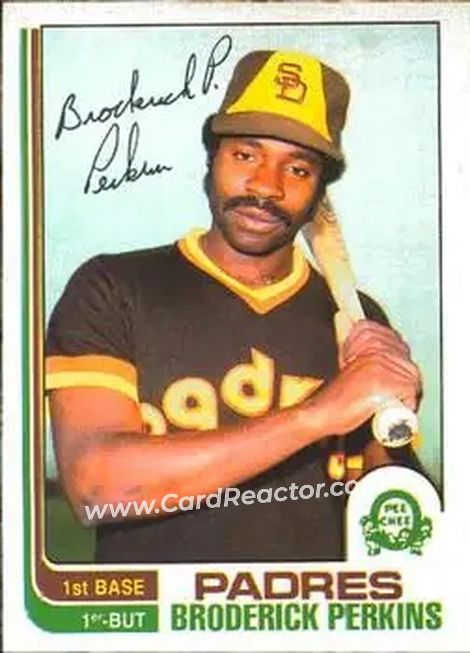 1982 O-Pee-Chee #192 - Broderick Perkins - San Diego Padres - Front 1982 O-Pee-Chee #192 - Broderick Perkins - San Diego Padres - Front