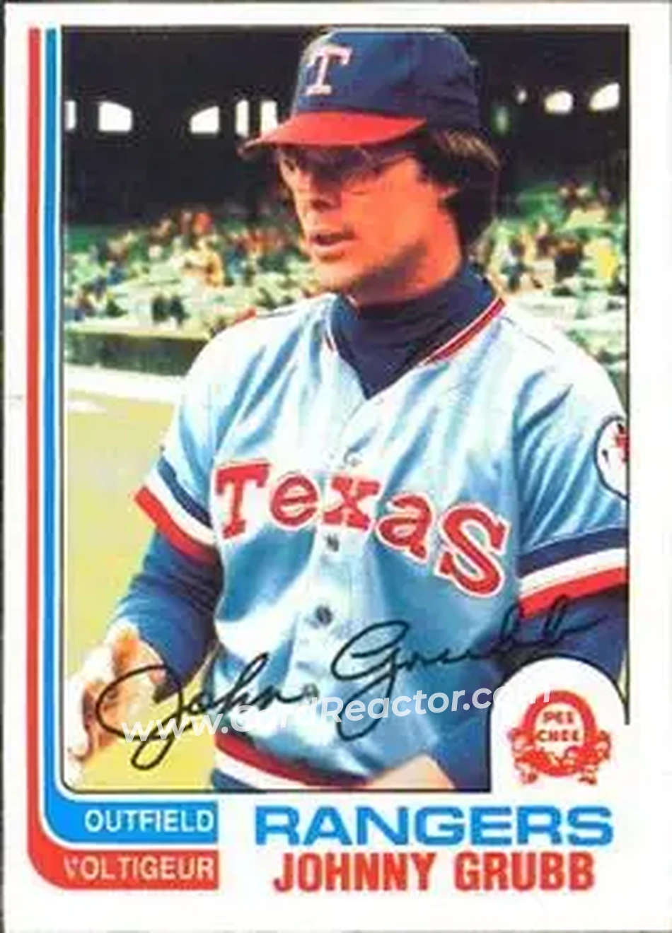 1982 O-Pee-Chee #193 - Johnny Grubb - Texas Rangers - Front 1982 O-Pee-Chee #193 - Johnny Grubb - Texas Rangers - Front
