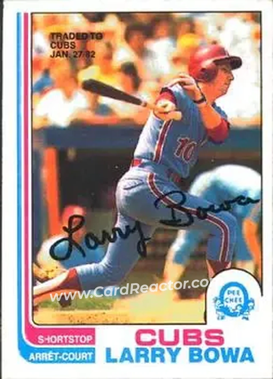 1982 O-Pee-Chee #194 - Larry Bowa - Chicago Cubs - Front