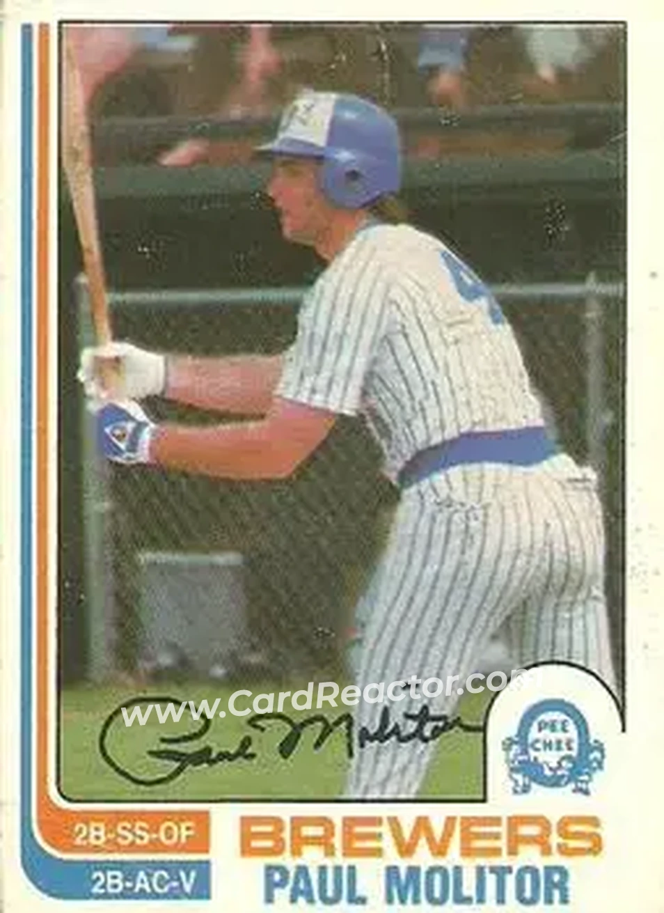 1982 O-Pee-Chee #195 - Paul Molitor - Milwaukee Brewers - Front