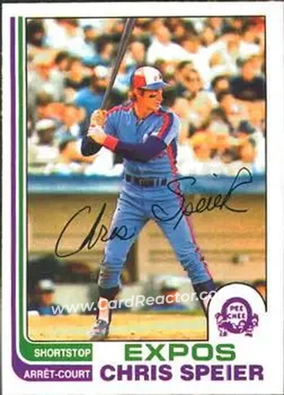 1982 O-Pee-Chee #198 - Chris Speier - Montreal Expos - Front