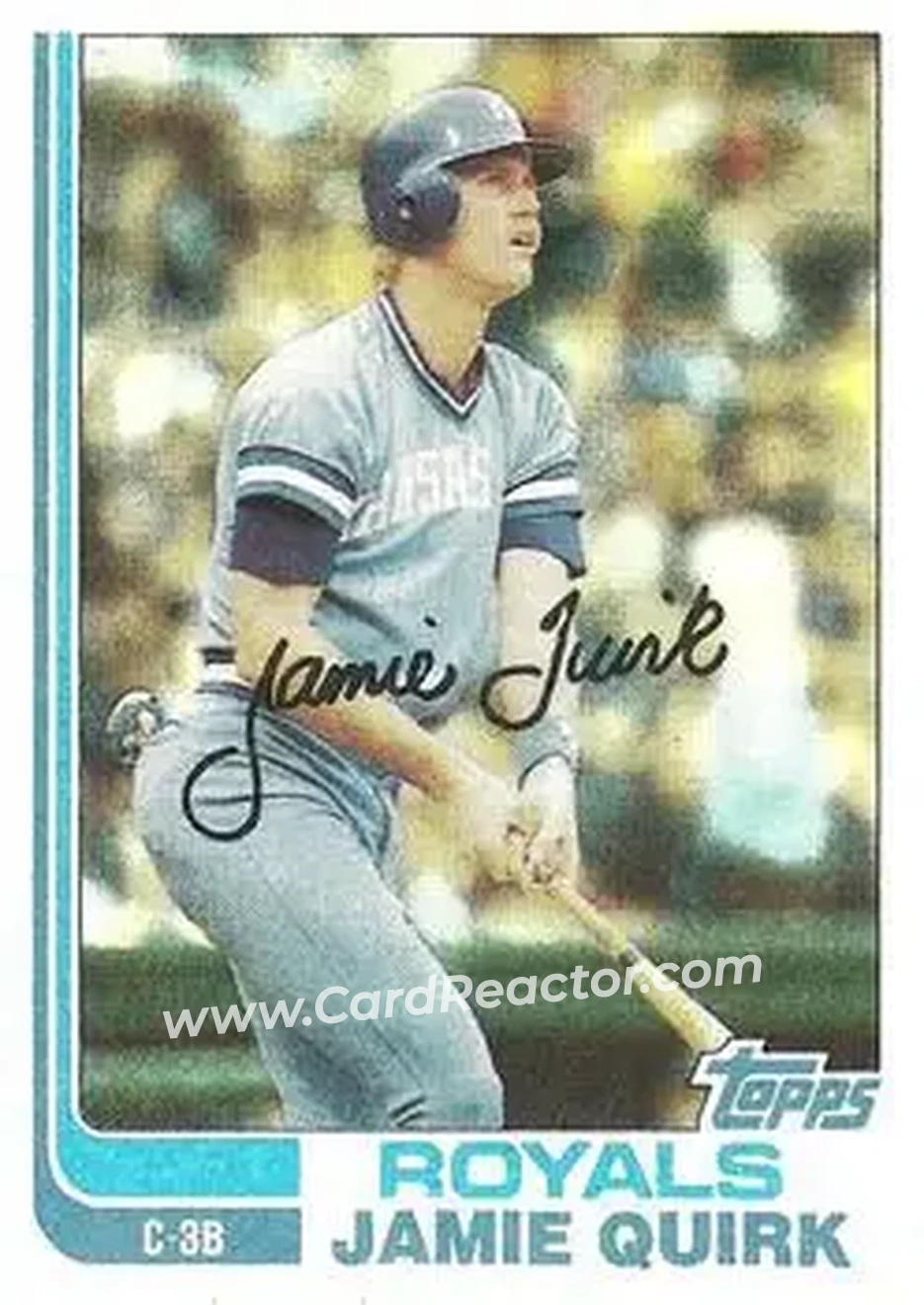 1982 Topps #173 - Jamie Quirk - Kansas City Royals - Front 1982 Topps #173 - Jamie Quirk - Kansas City Royals - Front