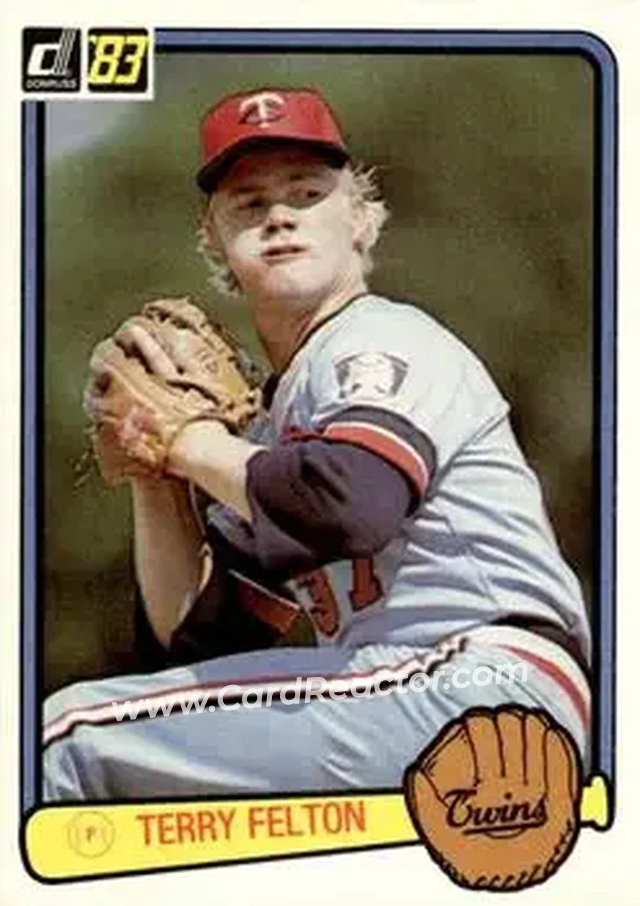 1983 Donruss #354 - Terry Felton - Minnesota Twins - Front