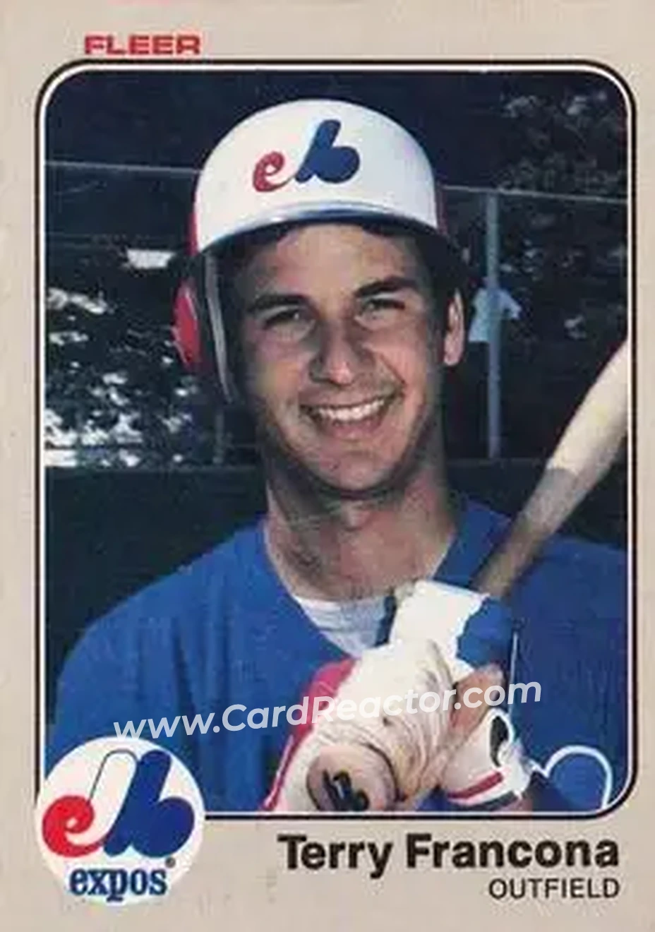 1983 Fleer #281 - Terry Francona - Montreal Expos - Front 1983 Fleer #281 - Terry Francona - Montreal Expos - Front