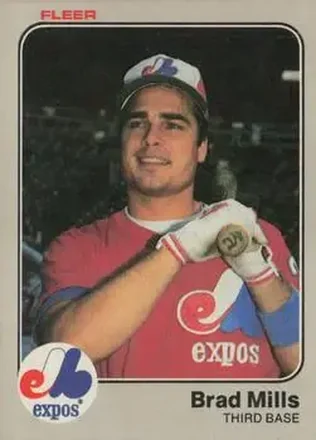 1983 Fleer #288 - Brad Mills - Montreal Expos