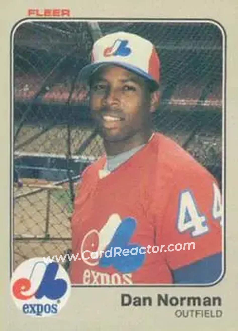 1983 Fleer #289 - Dan Norman - Montreal Expos - Front