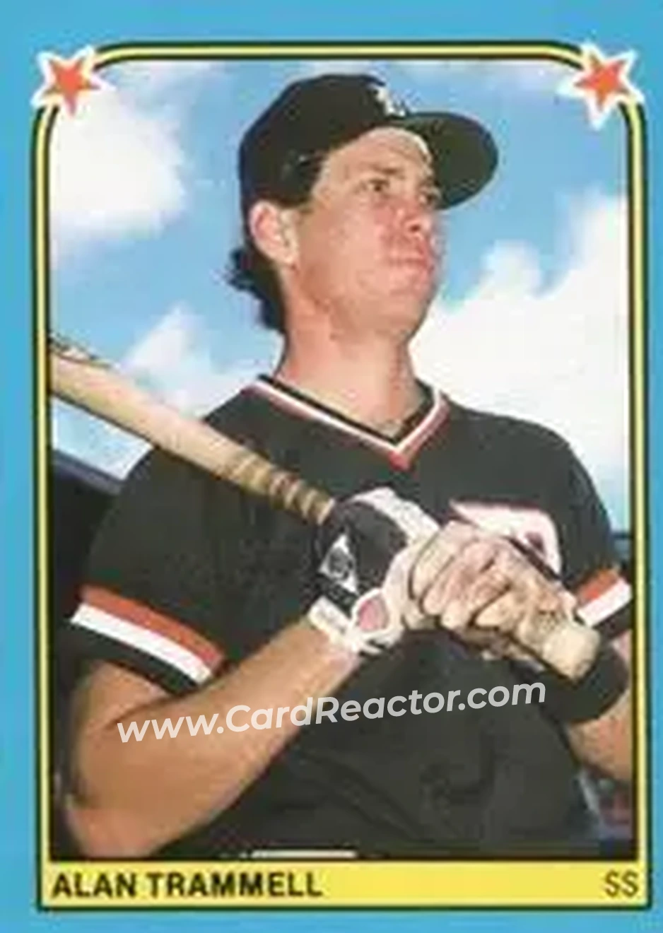 1983 Fleer Star Stickers #253 - Alan Trammell - Detroit Tigers - Front