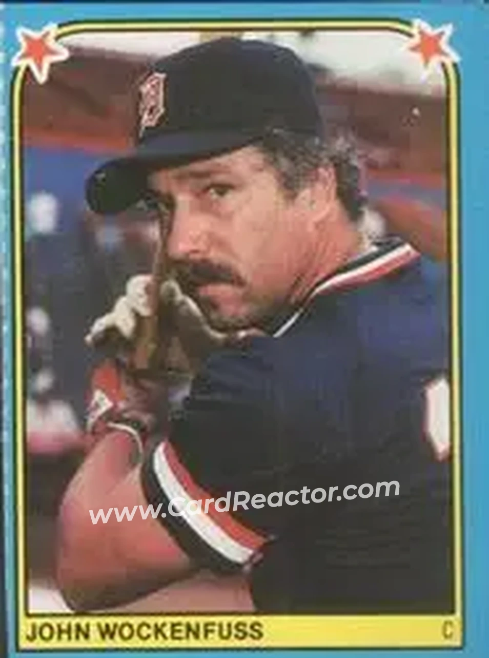 1983 Fleer Star Stickers #254 - Johnny Wockenfuss - Detroit Tigers - Front