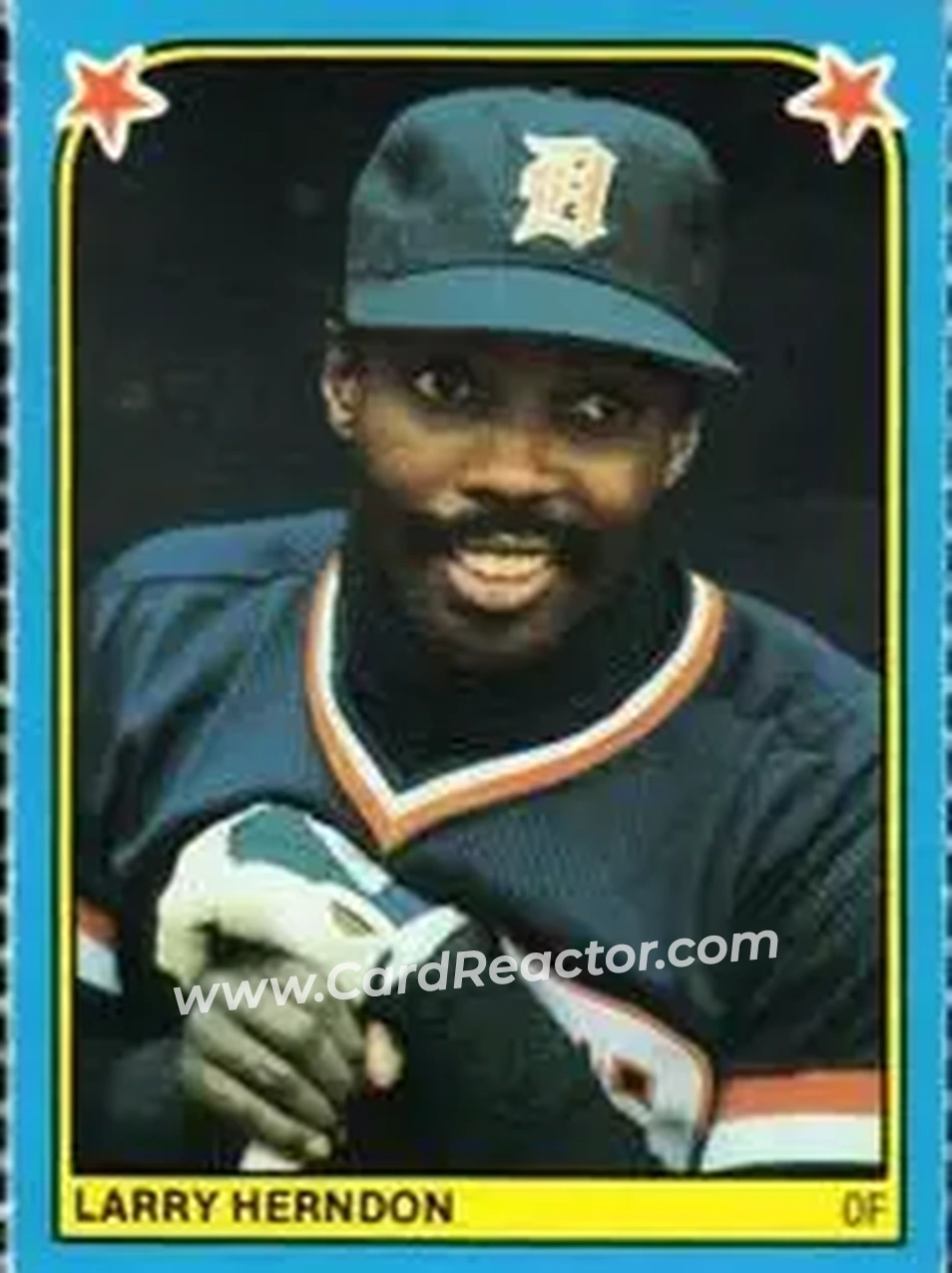 1983 Fleer Star Stickers #256 - Larry Herndon - Detroit Tigers - Front