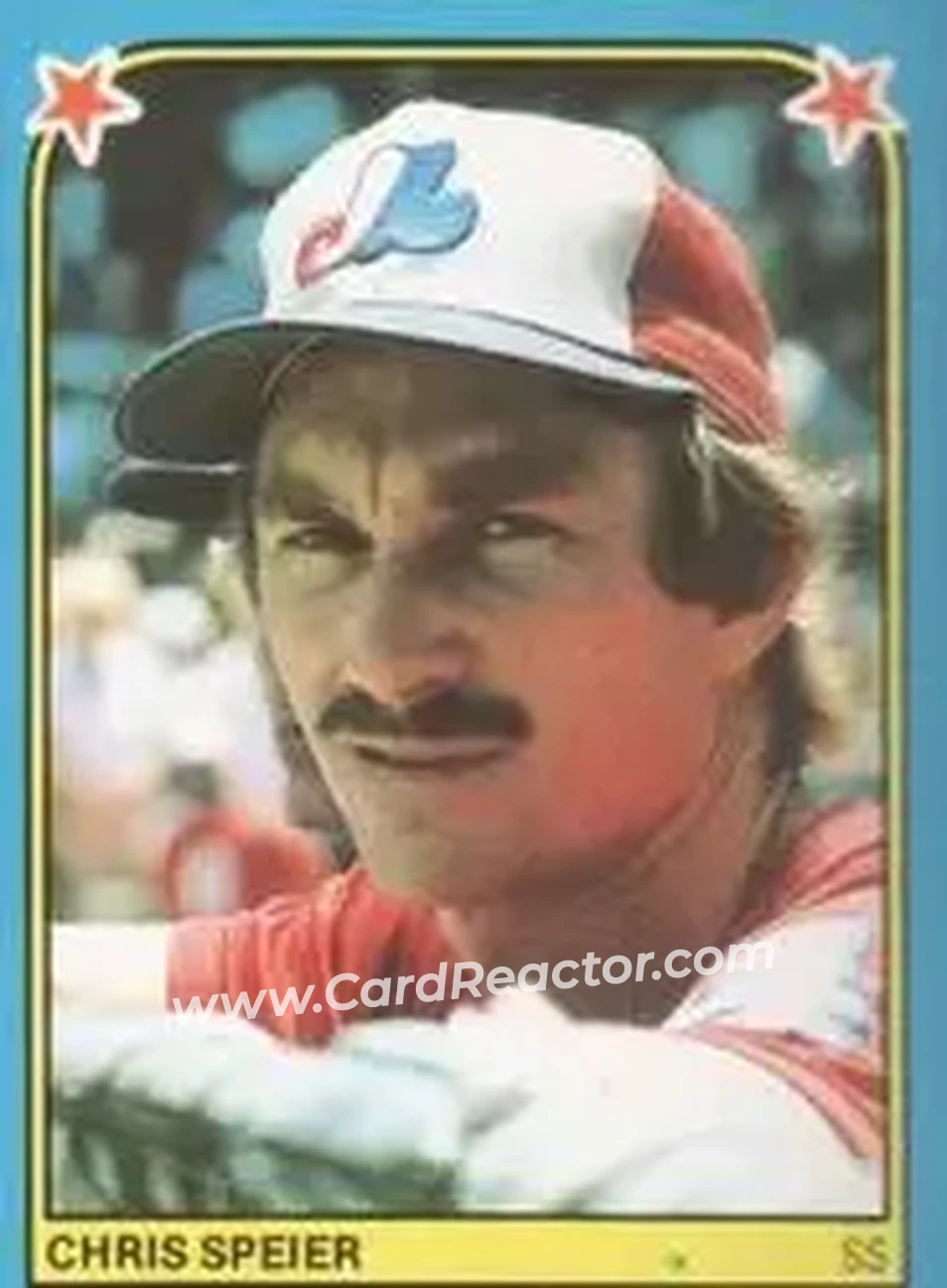 1983 Fleer Star Stickers #257 - Chris Speier - Montreal Expos - Front