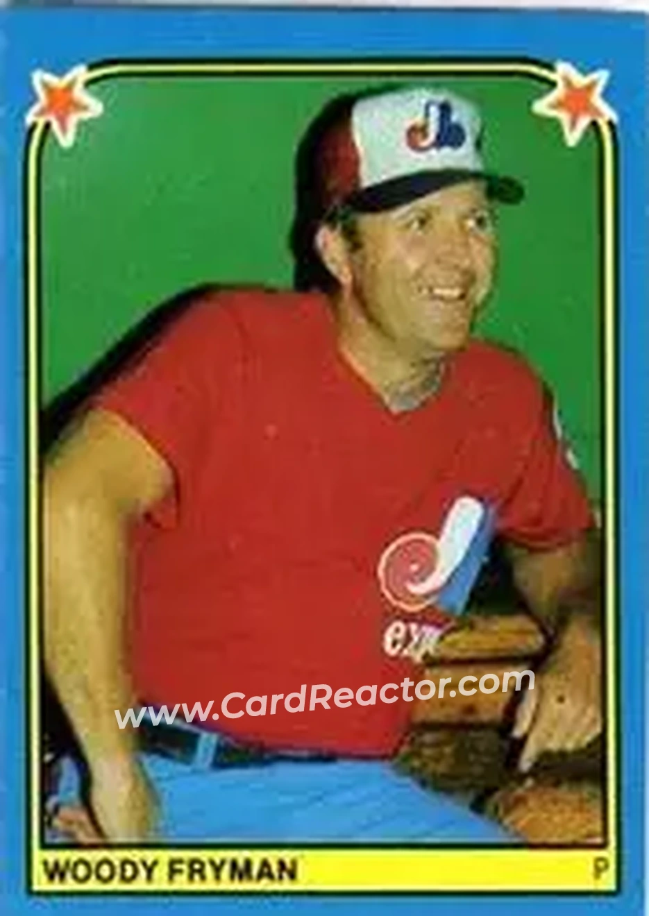 1983 Fleer Star Stickers #258 - Woody Fryman - Montreal Expos - Front