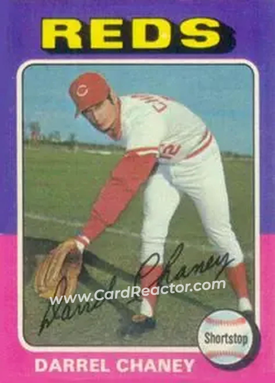 1975 Topps #581 - Darrel Chaney - Cincinnati Reds - Front 1975 Topps #581 - Darrel Chaney - Cincinnati Reds - Front