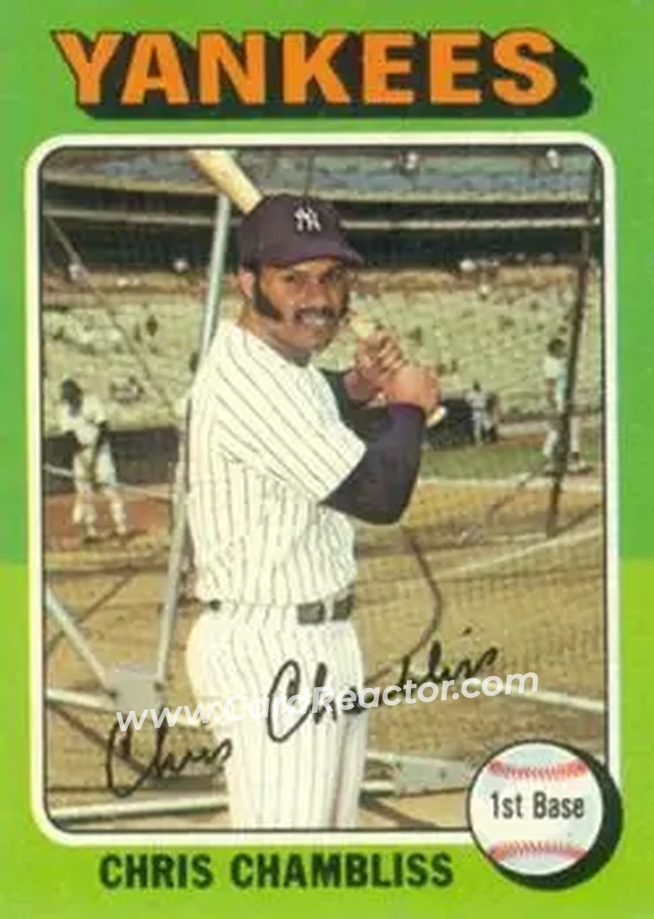 1975 Topps #585 - Chris Chambliss - New York Yankees - Front