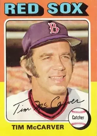 1975 Topps #586 - Tim McCarver - Boston Red Sox