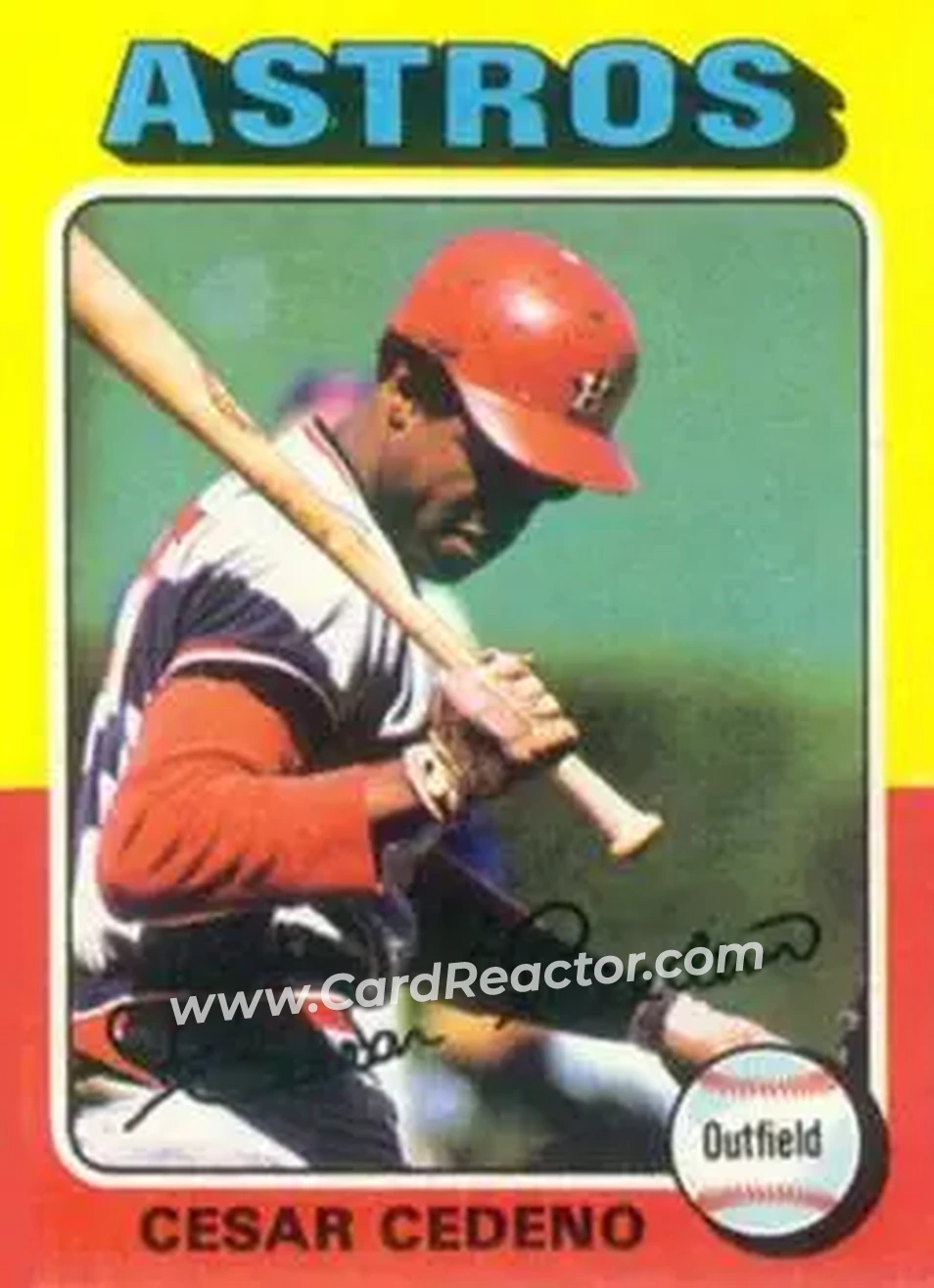 1975 Topps #590 - Cesar Cedeno - Houston Astros - Front 1975 Topps #590 - Cesar Cedeno - Houston Astros - Front