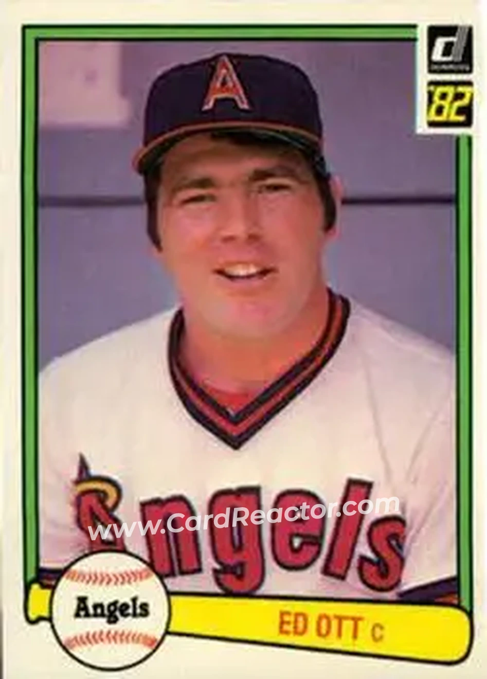 1982 Donruss #192 - Ed Ott - California Angels - Front